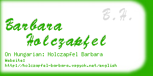 barbara holczapfel business card